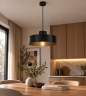 Pendant lamp 1xE27 BOSSI II WHITE/BLACK