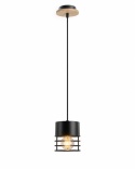 Lampa wisząca 1xE27 CASA BLACK/WOOD