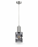 Lampa wisząca 1xE27 CROSS DARK SILVER
