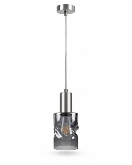 Lampa wisząca 1xE27 CROSS DARK SILVER
