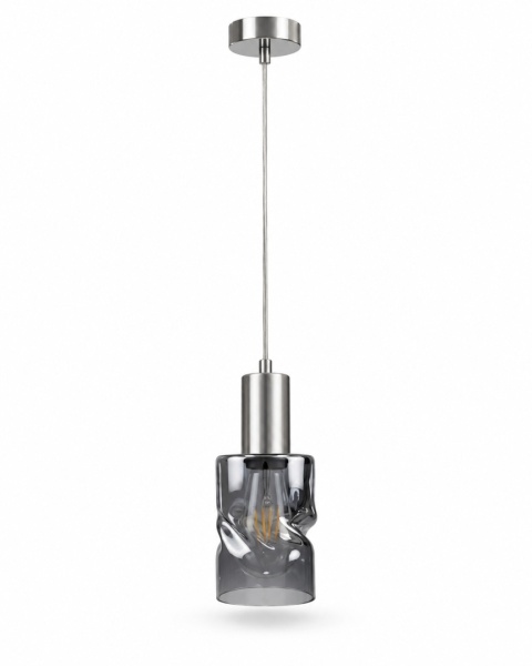 Lampa wisząca 1xE27 CROSS DARK SILVER