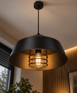 Lampa wisząca 1xE27 ELECTRA BLACK