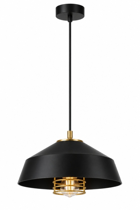Lampa wisząca 1xE27 ELECTRA GOLD/BLACK