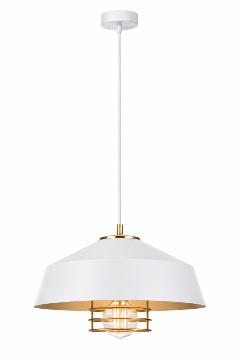 Lampa wisząca 1xE27 ELECTRA GOLD/WHITE