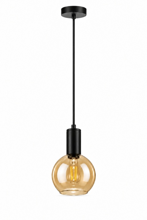 Lampa wisząca 1xE27 JANTAR BLACK