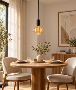 Lampa wisząca 1xE27 JANTAR BLACK