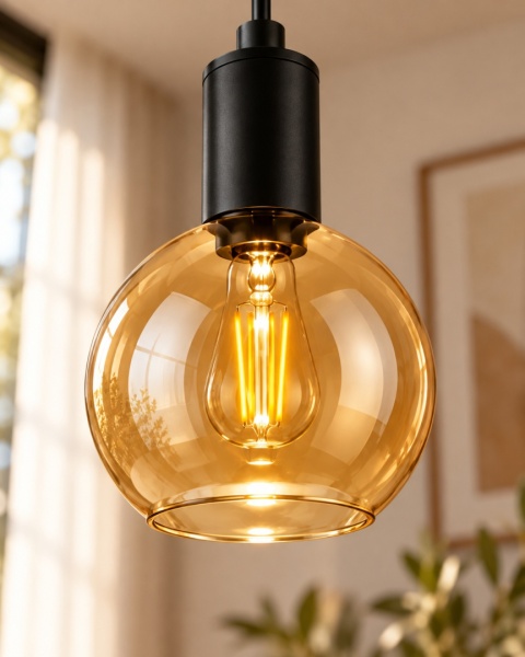 Lampa wisząca 1xE27 JANTAR BLACK