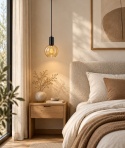 Lampa wisząca 1xE27 JANTAR BLACK