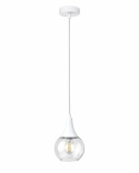 Lampa wisząca 1xE27 LACRIMA CLEAR WHITE