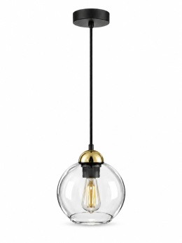 Lampa wisząca 1xE27 MIRAGE BLACK/GOLD