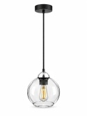 Lampa wisząca 1xE27 MIRAGE BLACK/SILVER