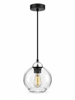 Lampa wisząca 1xE27 MIRAGE BLACK/SILVER