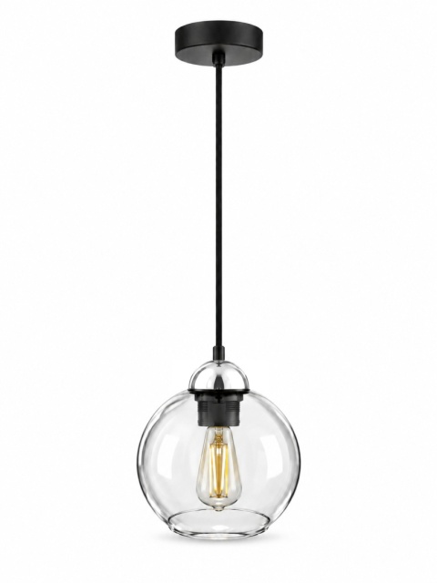 Lampa wisząca 1xE27 MIRAGE BLACK/SILVER