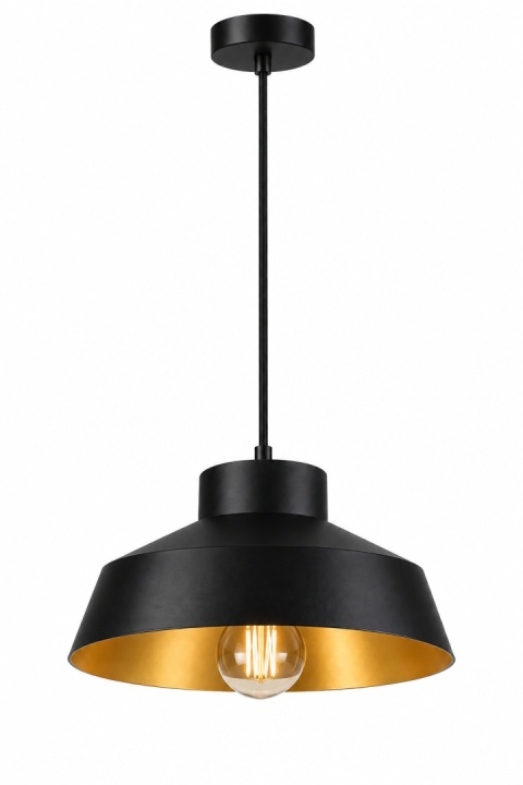 Lampa wisząca 1xE27 MOON BLACK/GOLD