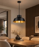 Lampa wisząca 1xE27 MOON BLACK/GOLD
