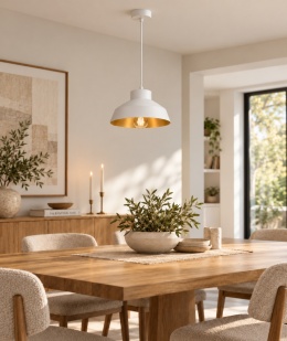 Lampa wisząca 1xE27 MOON WHITE