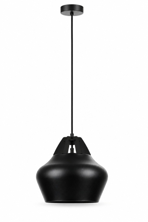 Lampa wisząca 1xE27 NEGRO WOOD BLACK