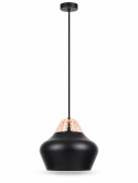 Lampa wisząca 1xE27 NEGRO WOOD NATURAL/BLACK