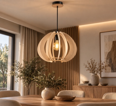 Lampa wisząca 1xE27 NORA NATURAL 642