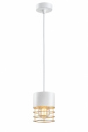 Lampa wisząca 1xE27 ROYAL WHITE/GOLD