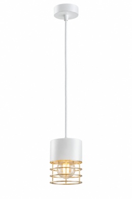 Lampa wisząca 1xE27 ROYAL WHITE/GOLD