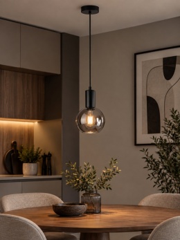 Lampa wisząca 1xE27 SUPRA BLACK