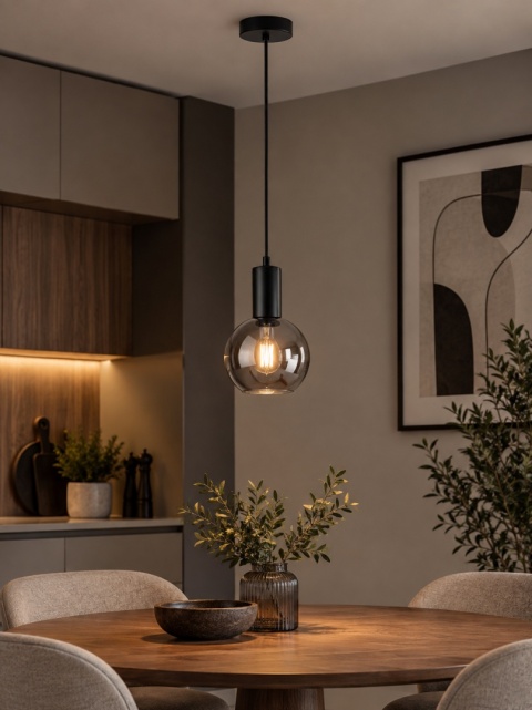 Lampa wisząca 1xE27 SUPRA BLACK