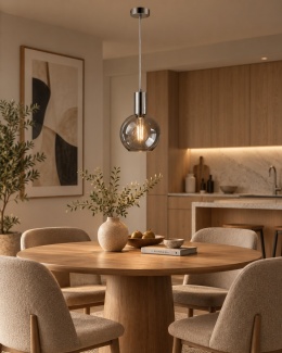 Lampa wisząca 1xE27 SUPRA SILVER