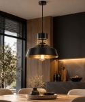 Lampa wisząca 1xE27 TITANIUM GOLD/BLACK