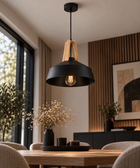 Pendant lamp 1xE27 TRIX BLACK II 180