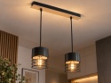 Lampa wisząca 2xE27 CASA BLACK/WOOD