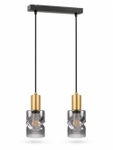 Lampa wisząca 2xE27 CROSS BLACK/GOLD