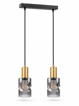 Lampa wisząca 2xE27 CROSS BLACK/GOLD