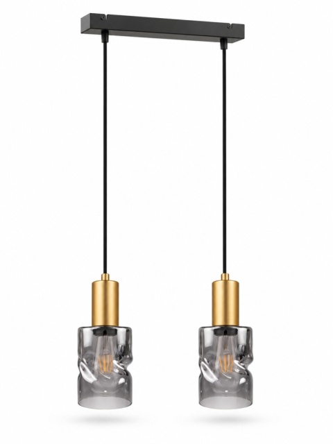 Lampa wisząca 2xE27 CROSS BLACK/GOLD
