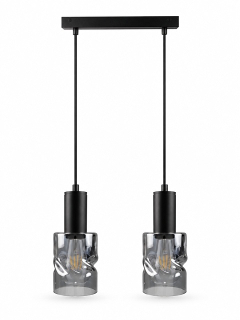 Lampa wisząca 2xE27 CROSS BLACK