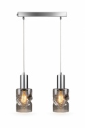 Lampa wisząca 2xE27 CROSS DARK SILVER