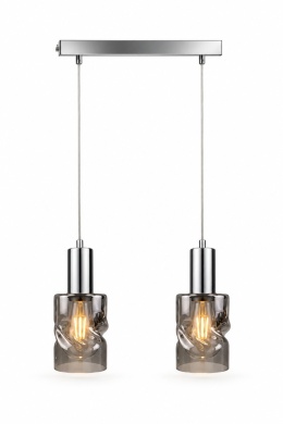 Lampa wisząca 2xE27 CROSS DARK SILVER