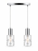 Lampa wisząca 2xE27 CROSS SILVER