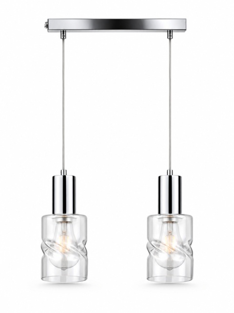 Lampa wisząca 2xE27 CROSS SILVER