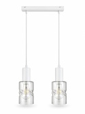 Lampa wisząca 2xE27 CROSS WHITE