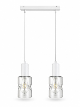 Lampa wisząca 2xE27 CROSS WHITE