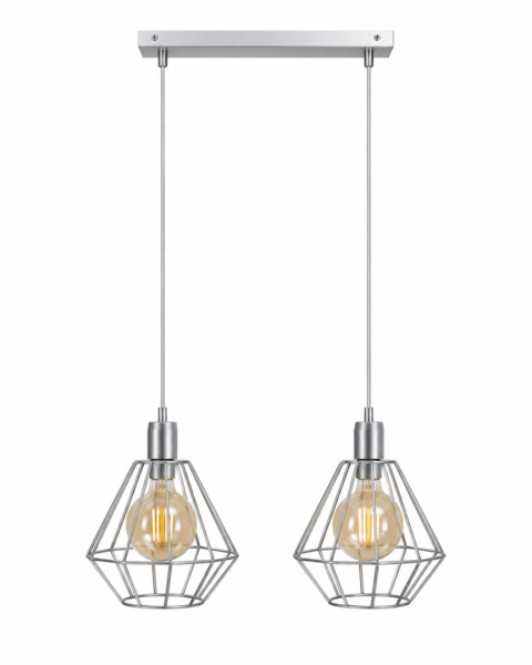 Pendant lamp 2xE27 FOSKAL SILVER