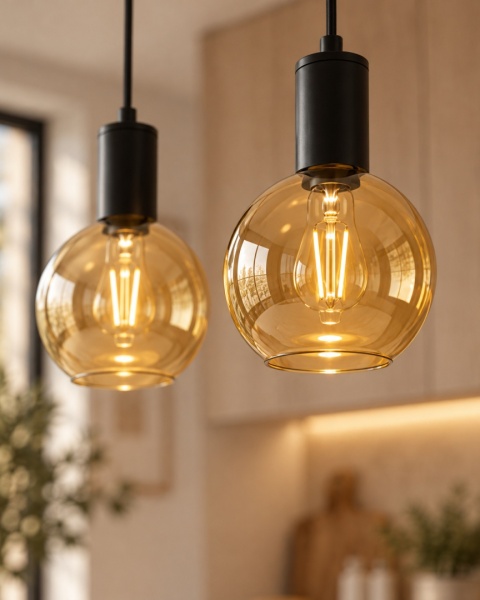 Lampa wisząca 2xE27 JANTAR BLACK