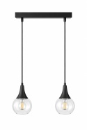 Lampa wisząca 2xE27 LACRIMA CLEAR BLACK