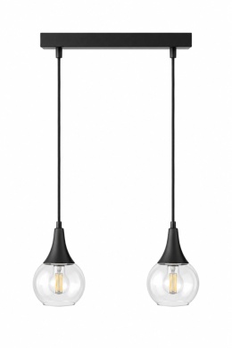 Lampa wisząca 2xE27 LACRIMA CLEAR BLACK