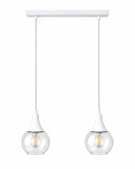 Lampa wisząca 2xE27 LACRIMA CLEAR WHITE