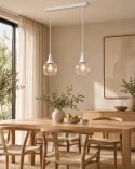 Lampa wisząca 2xE27 LACRIMA CLEAR WHITE