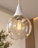 Lampa wisząca 2xE27 LACRIMA CLEAR WHITE