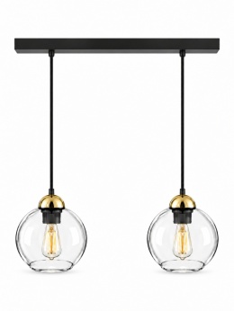 Lampa wisząca 2xE27 MIRAGE BLACK/GOLD