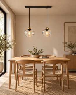 Lampa wisząca 2xE27 MIRAGE BLACK/GOLD